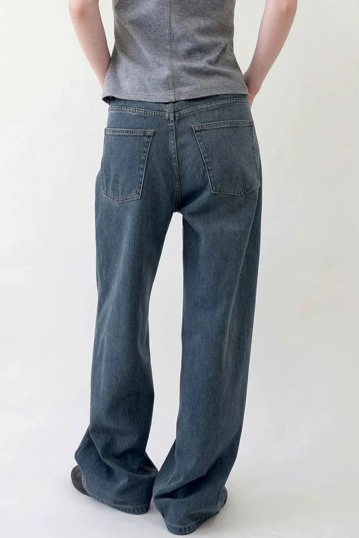 Vintage High-Waisted Denim Pants