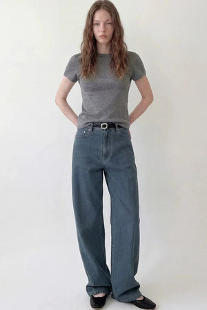Vintage High-Waisted Denim Pants