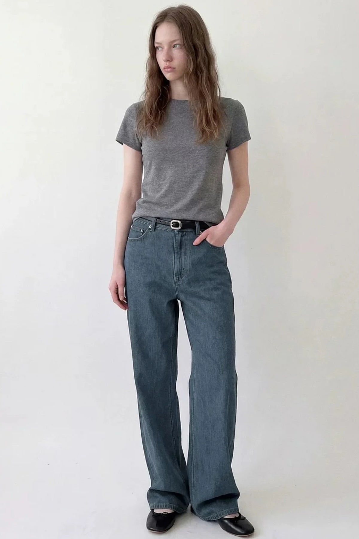 Vintage High-Waisted Denim Pants