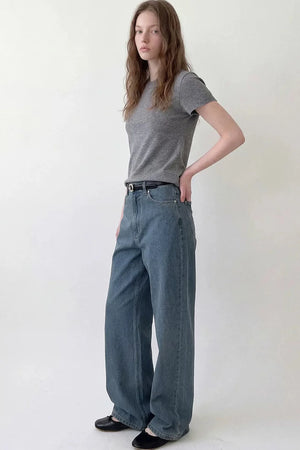 Vintage High-Waisted Denim Pants
