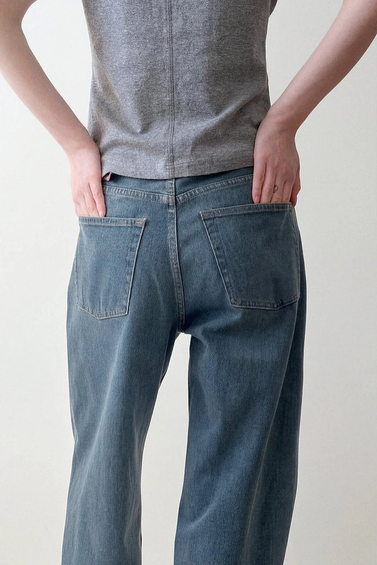 Vintage High-Waisted Denim Pants