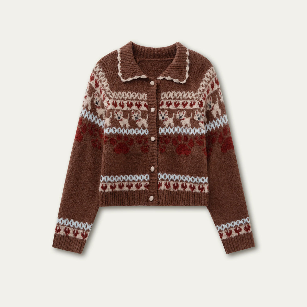 Vintage Knit College Style Sweater Set-Up