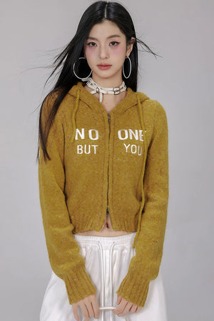 Vintage Knit Hooded Sweater