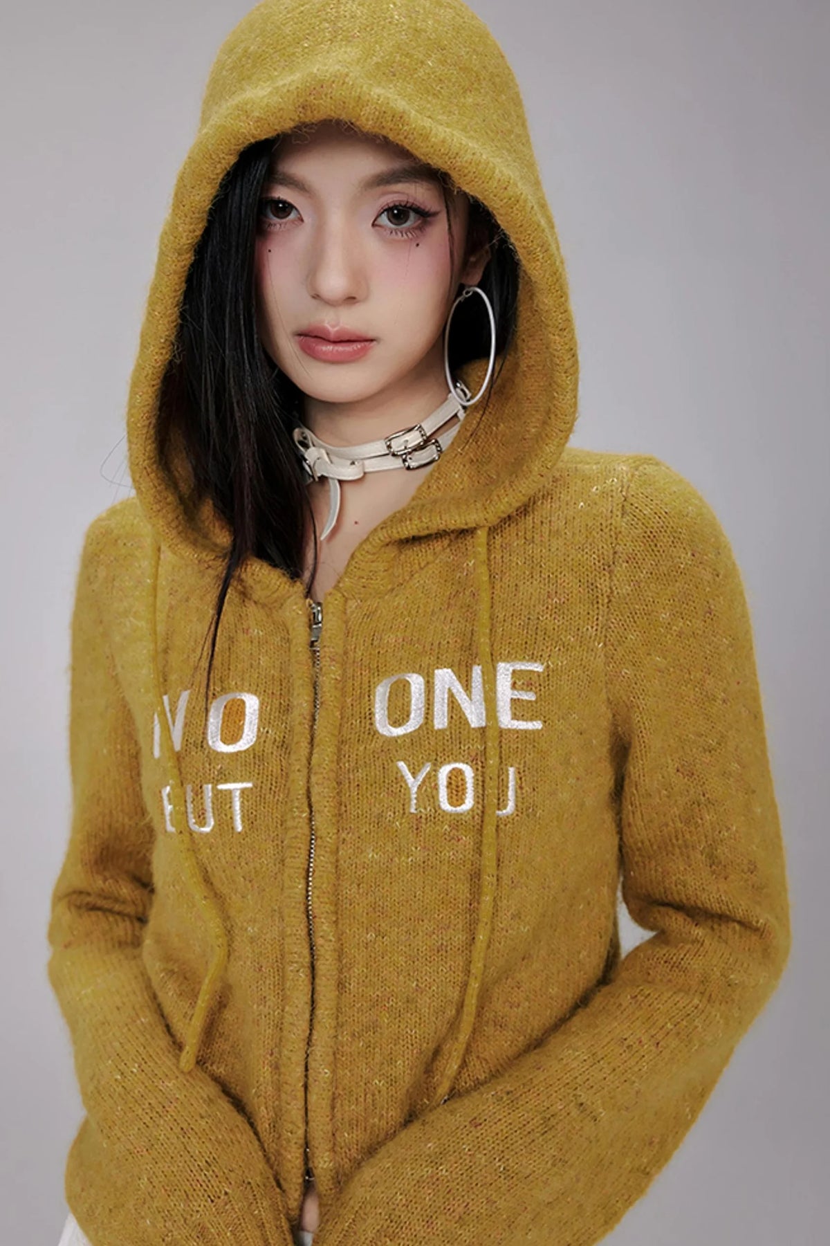 Vintage Knit Hooded Sweater