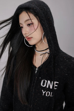 Vintage Knit Hooded Sweater