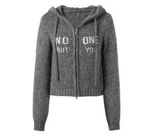 Vintage Knit Hooded Sweater