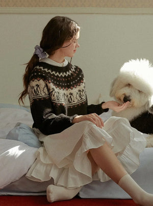VINTAGE KNIT PULLOVER TOPS