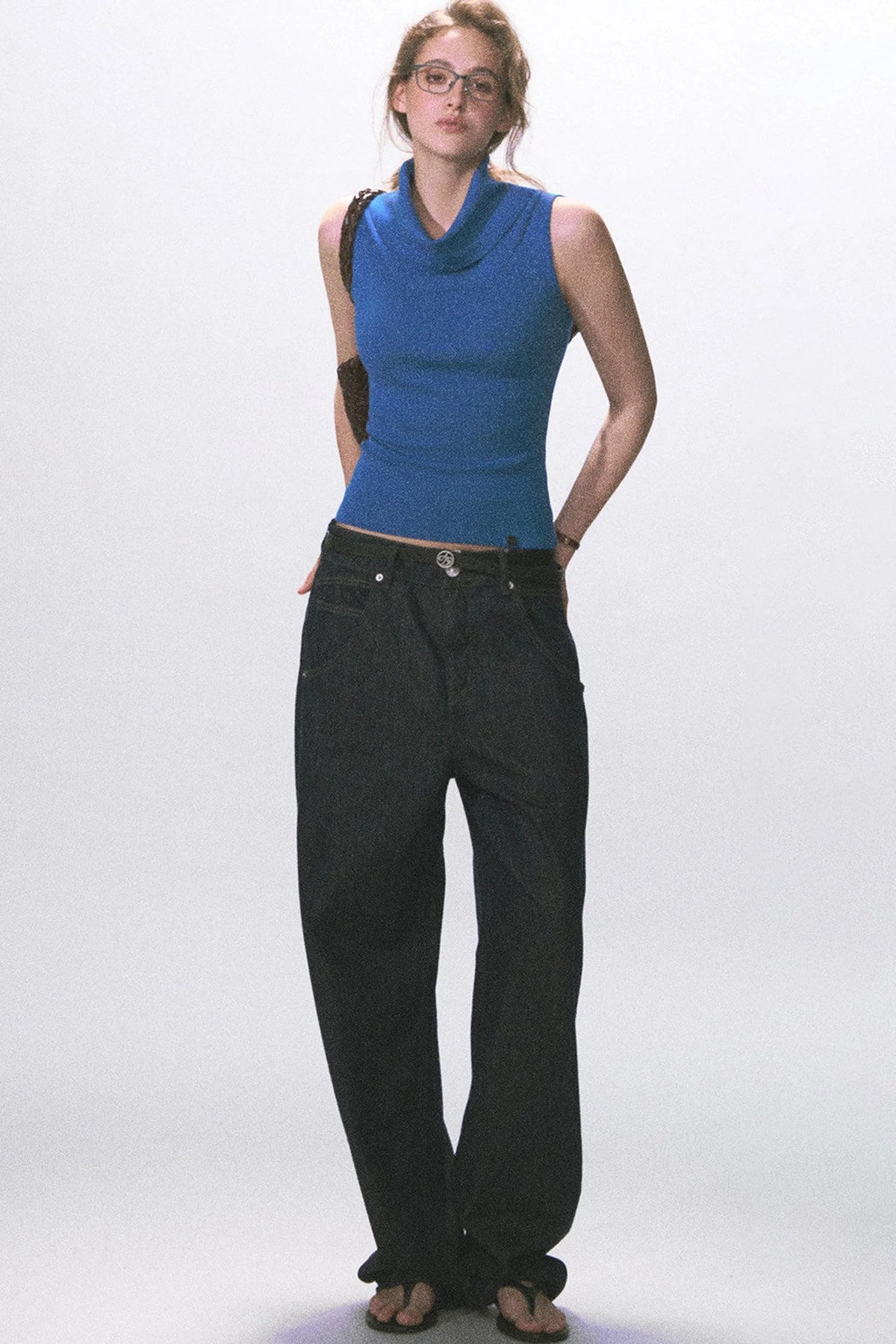 Vintage Knitted Scoop Neck Top