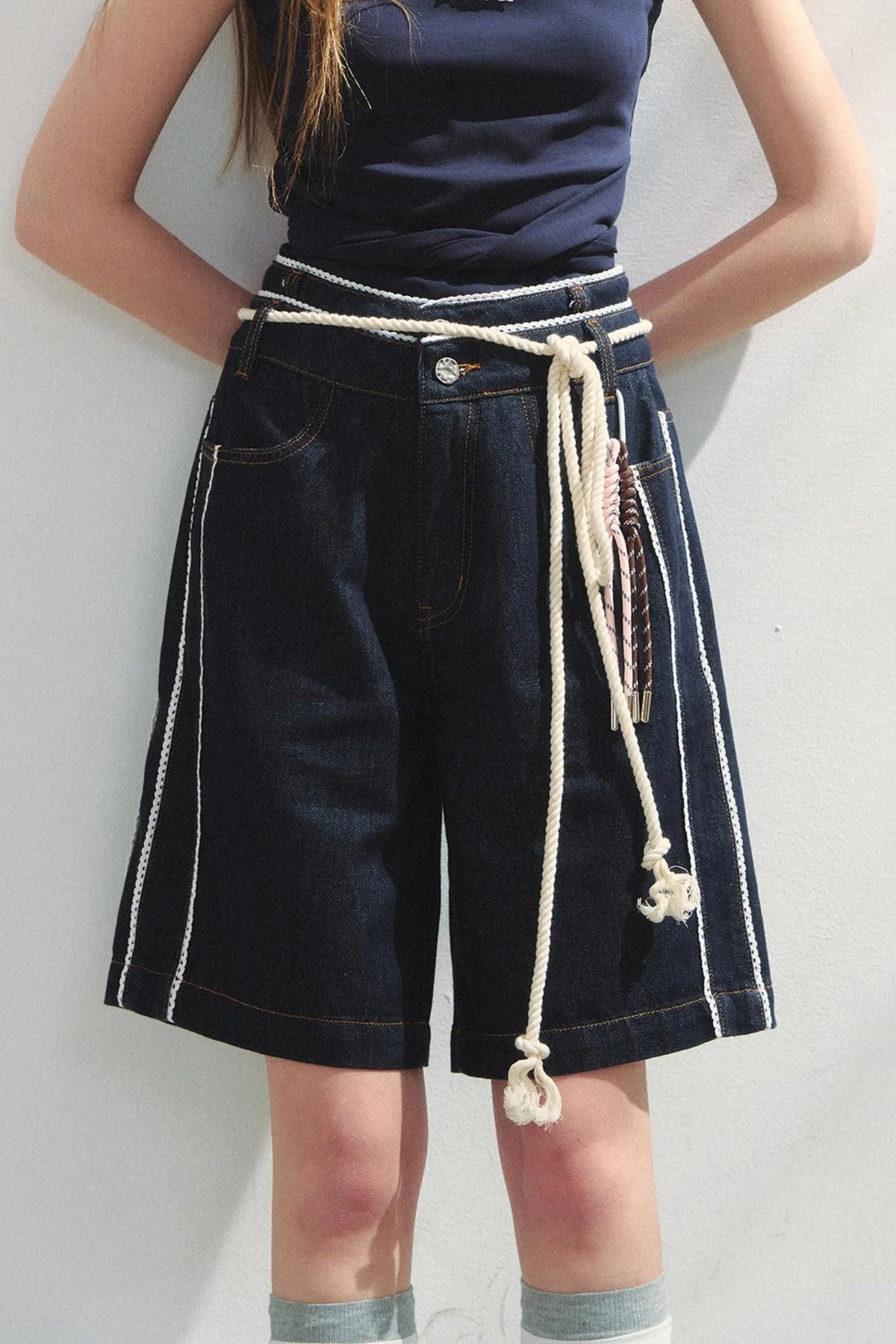 Vintage Lace Denim Pants