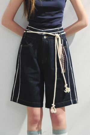 Vintage Lace Denim Pants