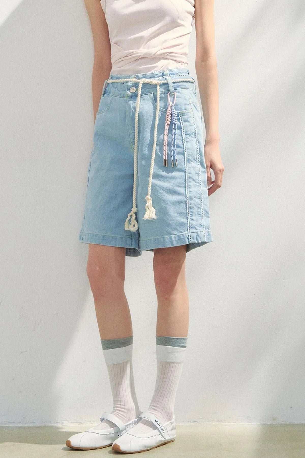 Vintage Lace Denim Pants