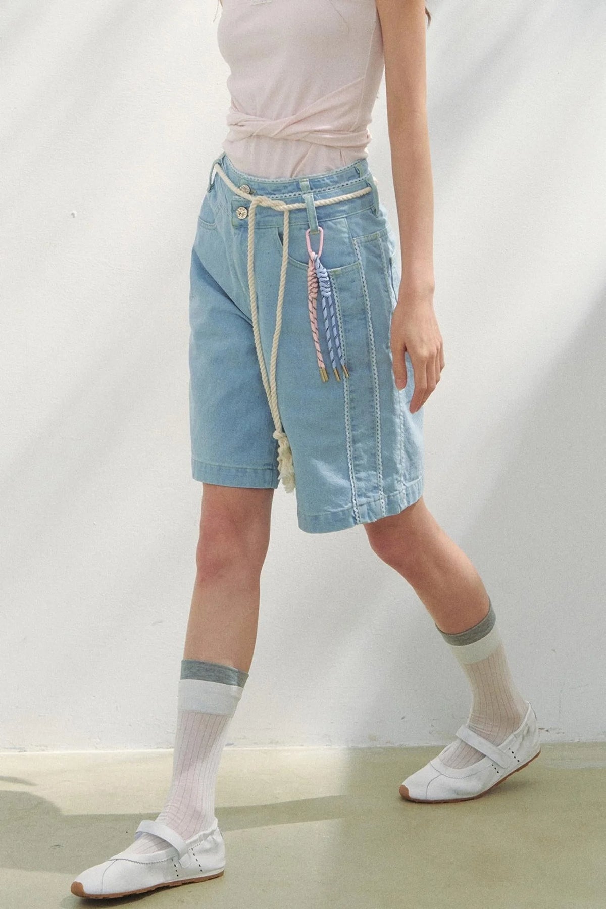 Vintage Lace Denim Pants