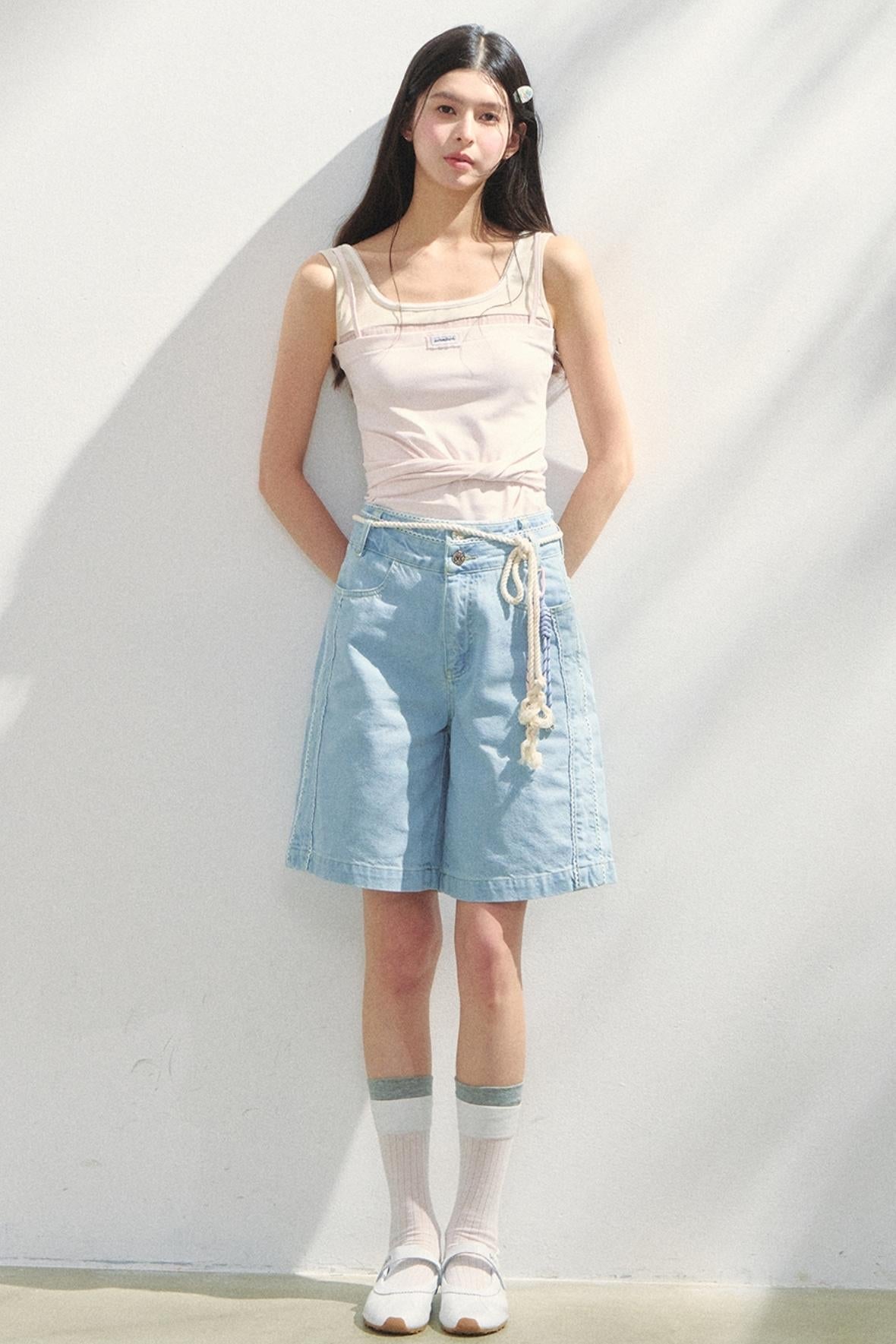 Vintage Lace Denim Pants