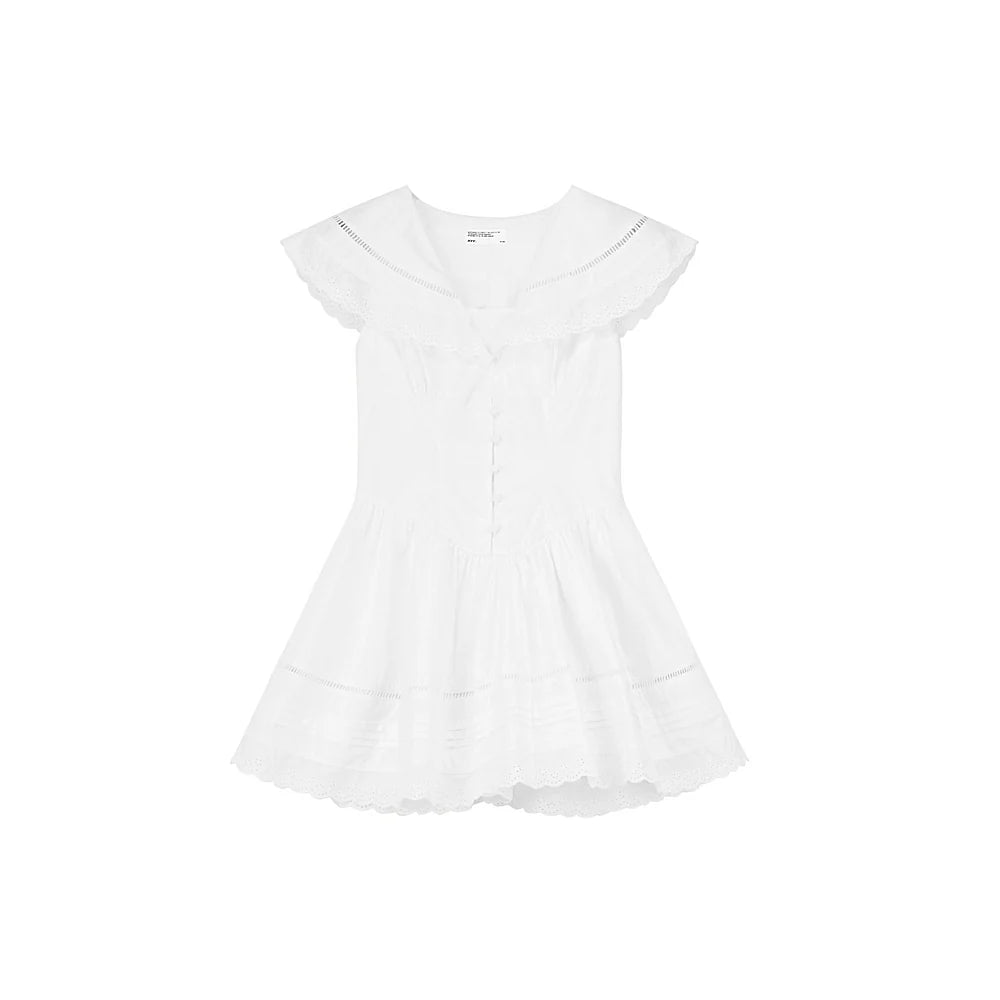 Vintage Lace Neck Dress