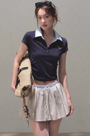 Vintage Lace Poncho Polo Skirt Set-Up