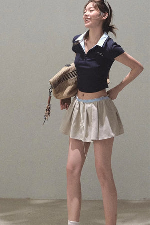 Vintage Lace Poncho Polo Skirt Set-Up
