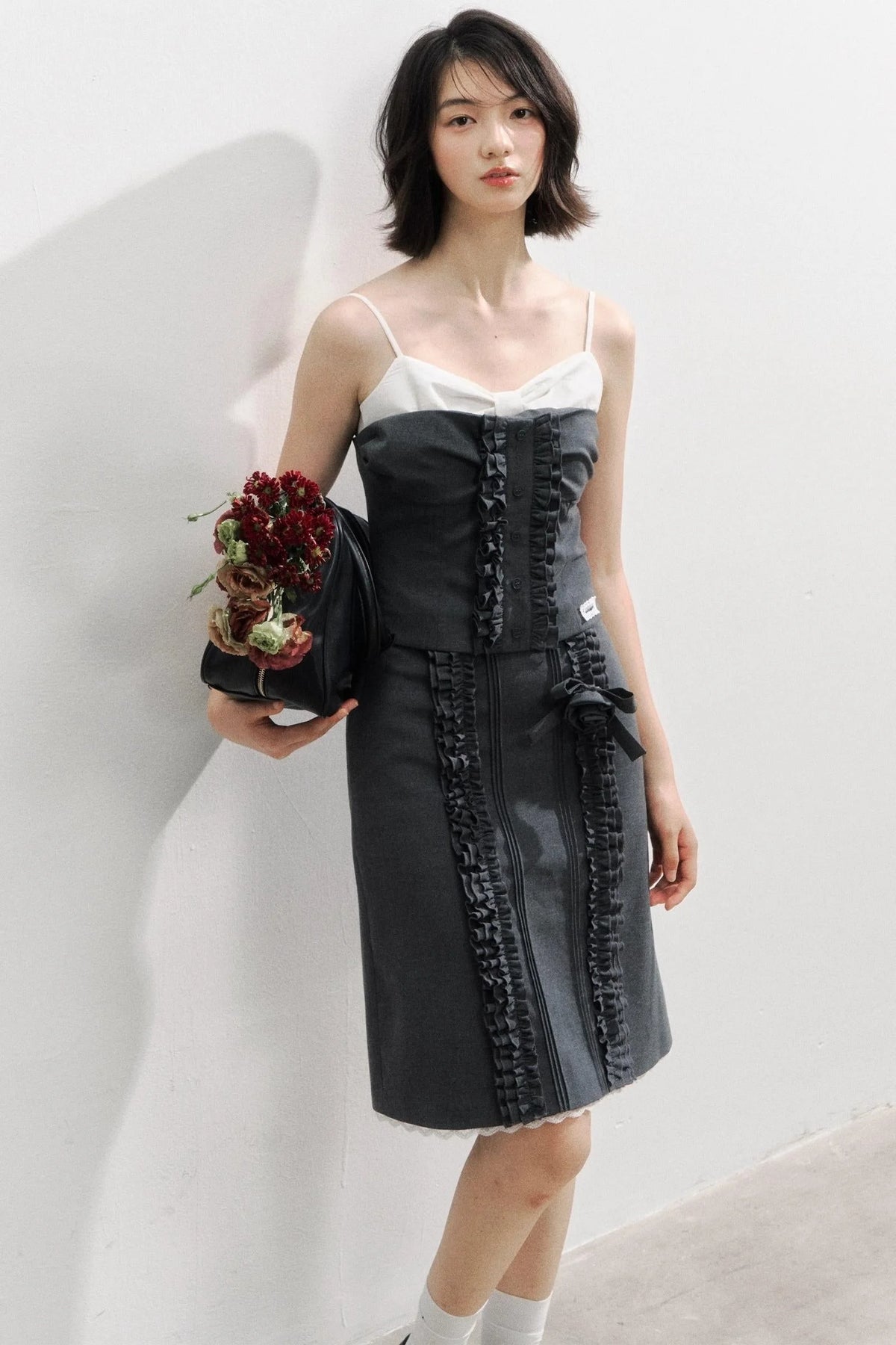 Vintage Lace Suspender Skirt Set-Up