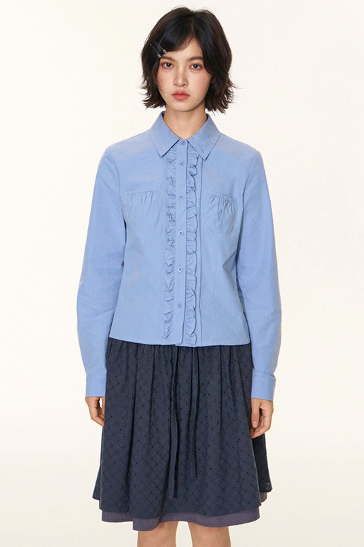 Vintage Lace-Up Plaid Puffy A-Line Skirt