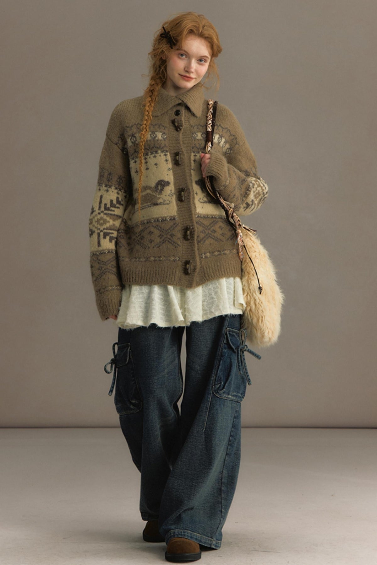 Vintage Lapel Cardigan