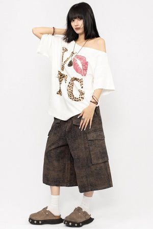 Vintage Leopard Peplum Tee