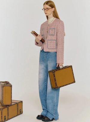 Vintage  Light Blue Straight Leg Jeans Pants