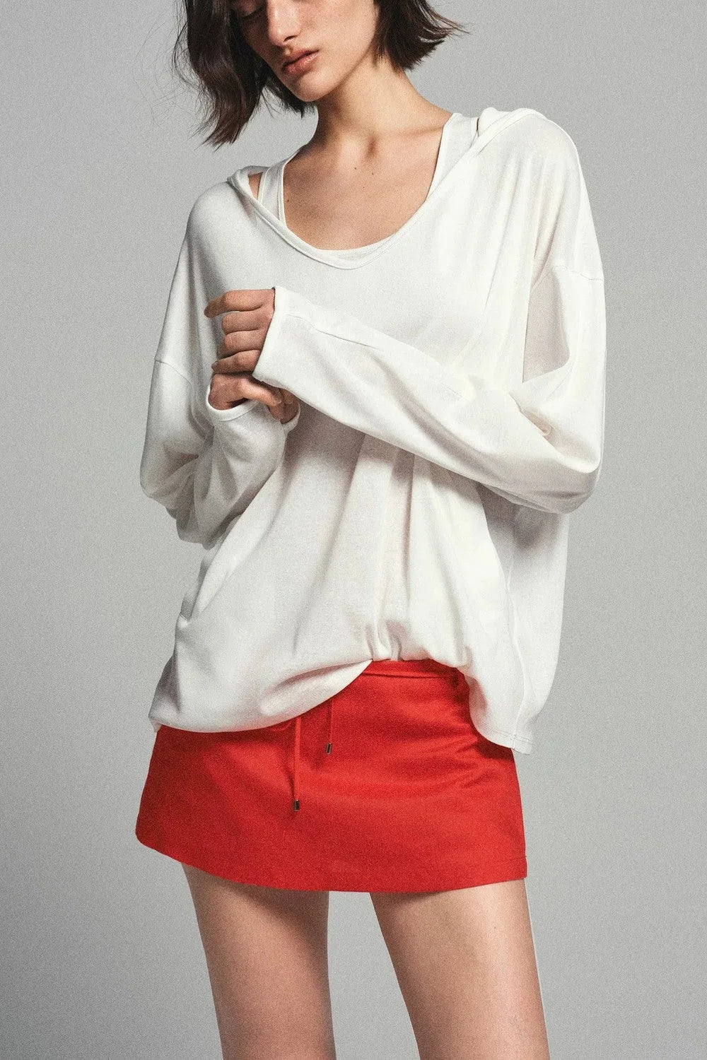 Vintage Low-Waist Linen Skirt