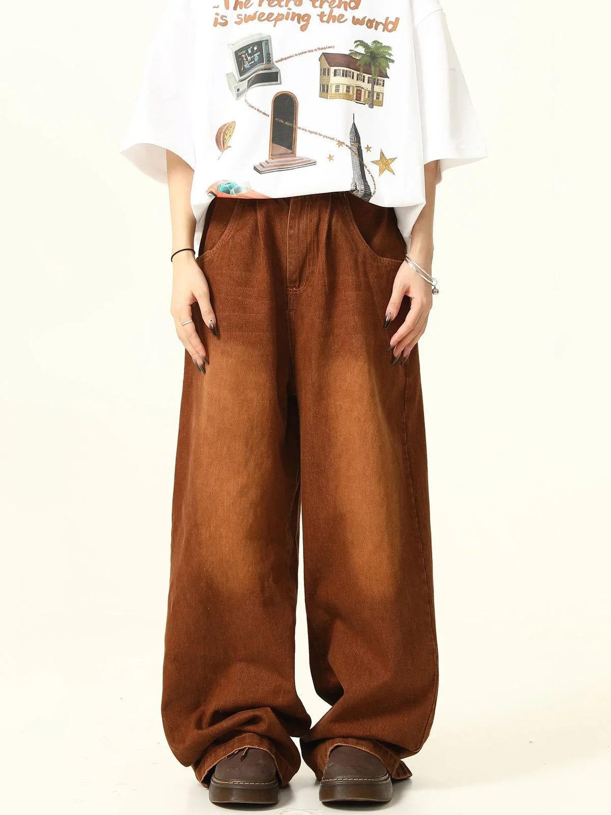 Vintage Maillard Black Brown Pants