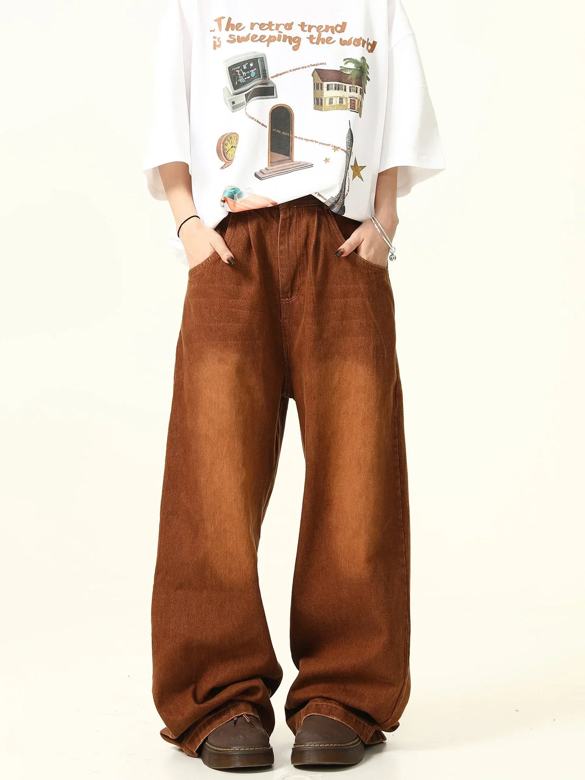 Vintage Maillard Black Brown Pants