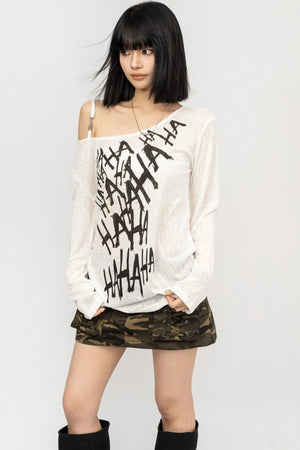 Vintage Off-the-Shoulder Smock Top