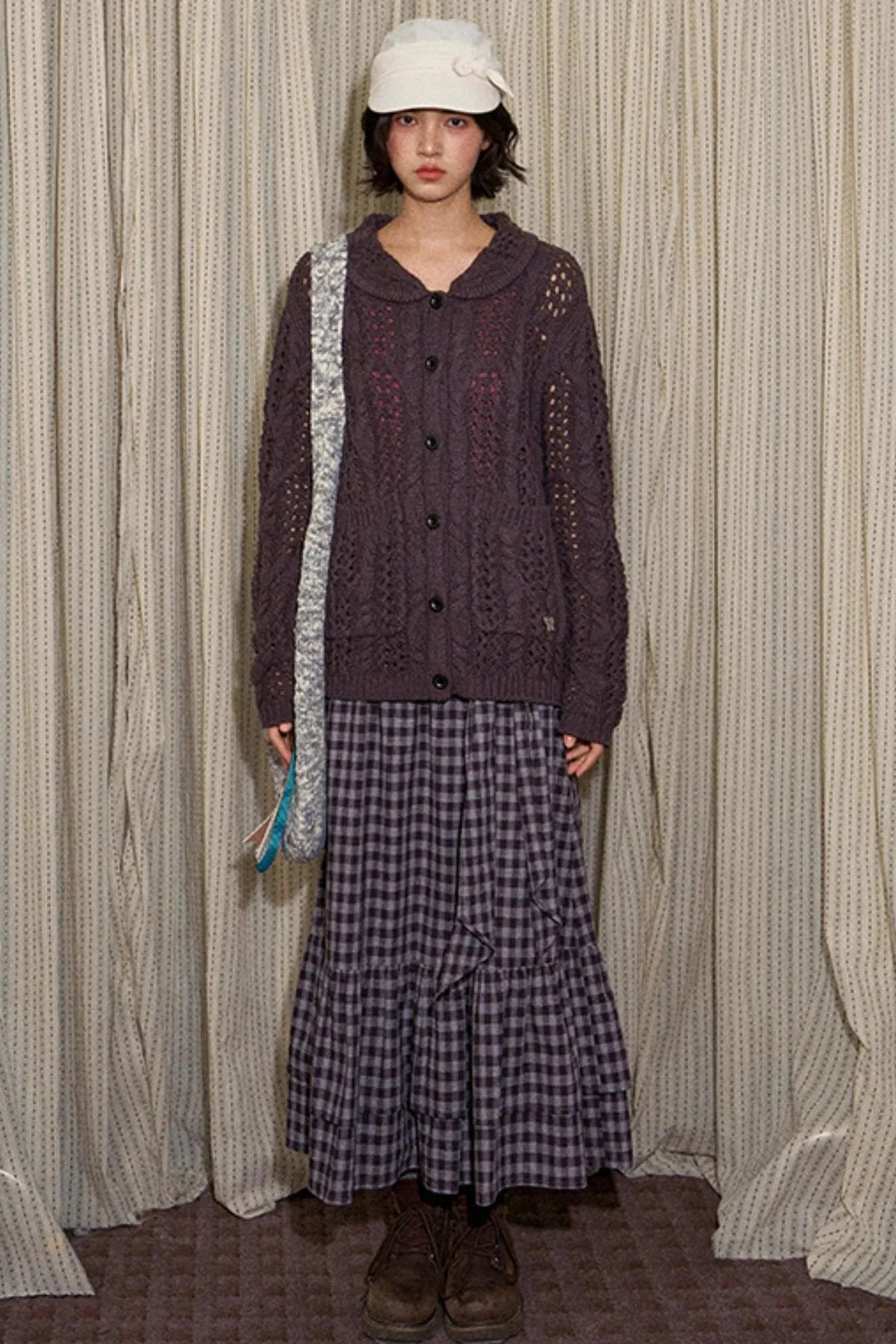 Vintage Petal Collar Cardigan