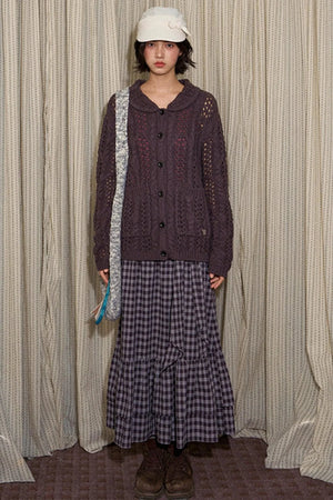 Vintage Petal Collar Cardigan