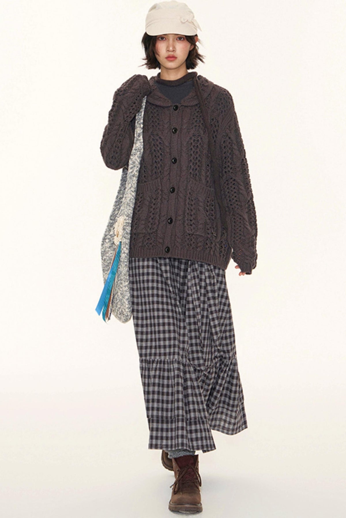 Vintage Petal Collar Cardigan