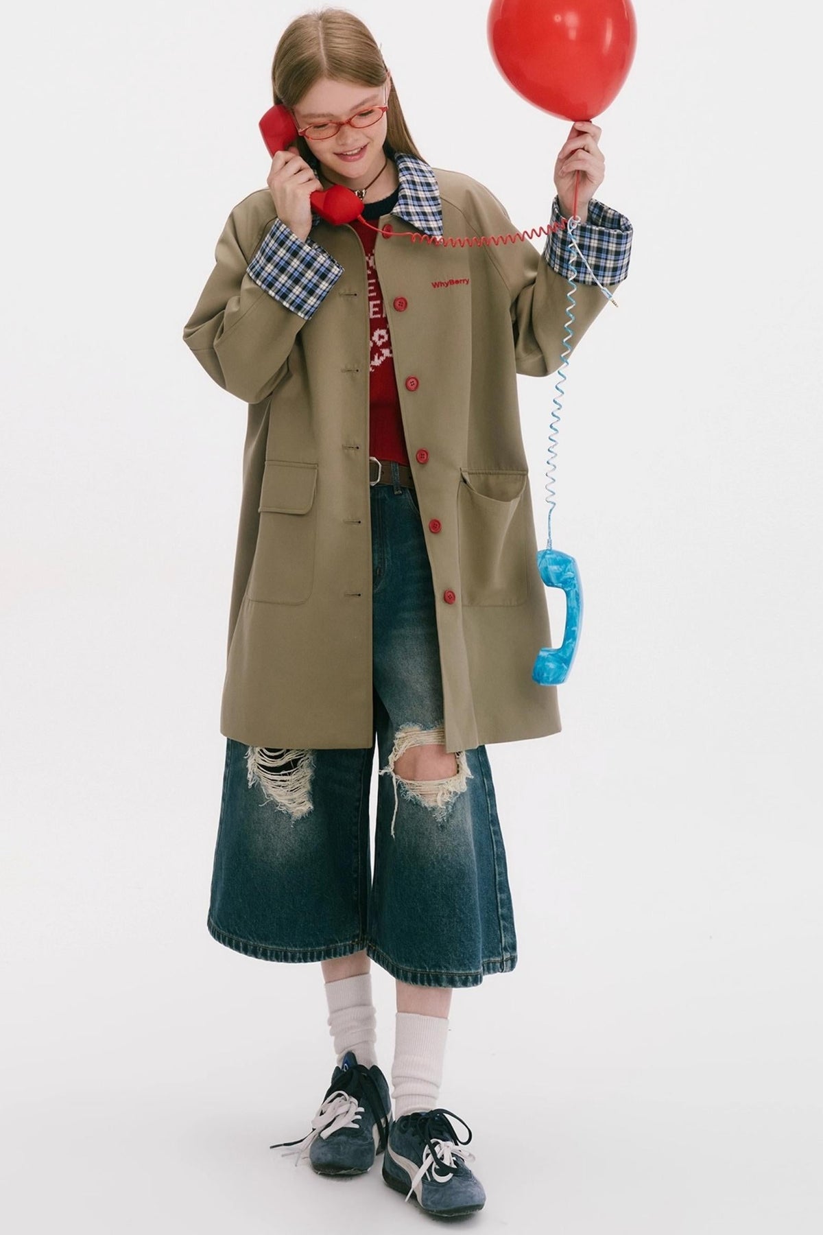 Vintage Plaid Long Coat
