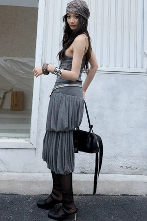Vintage Pleated Knit Top Set-Up