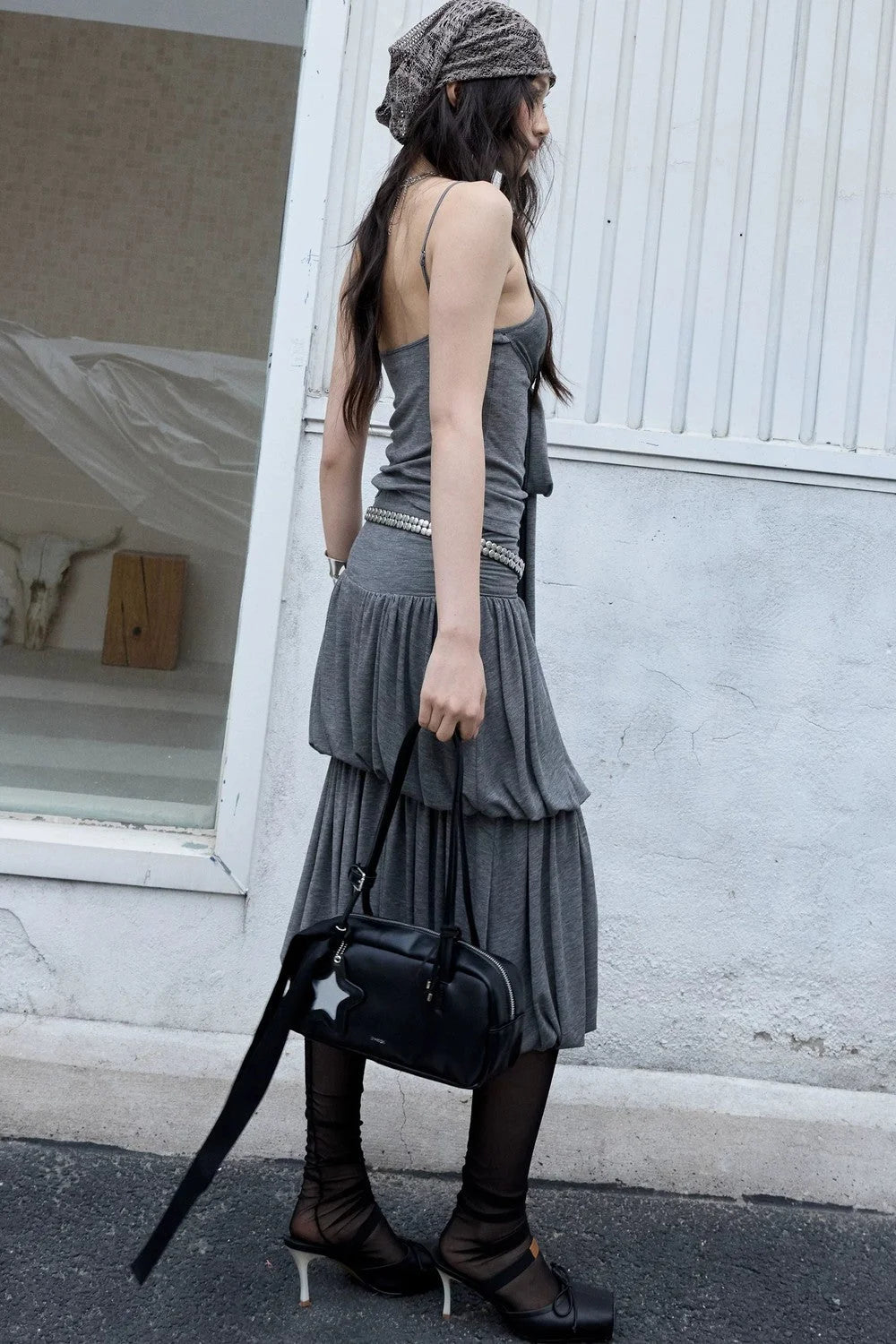 Vintage Pleated Knit Top Set-Up
