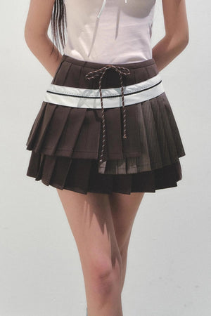 Vintage Pleated Peplum Skirt