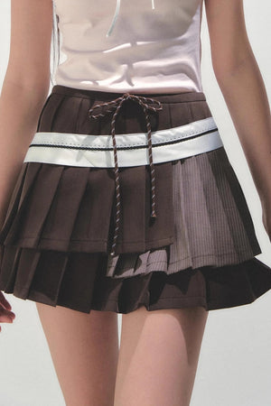 Vintage Pleated Peplum Skirt