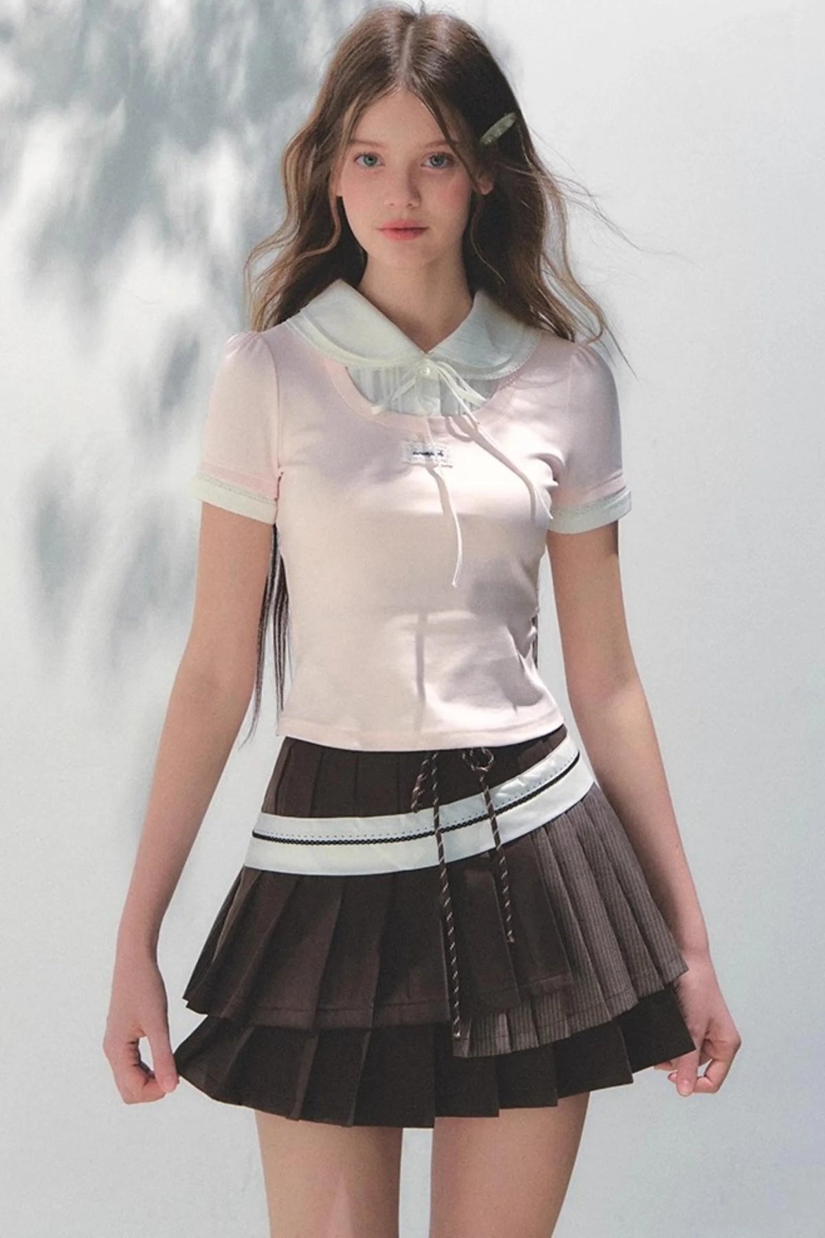 Vintage Pleated Peplum Skirt
