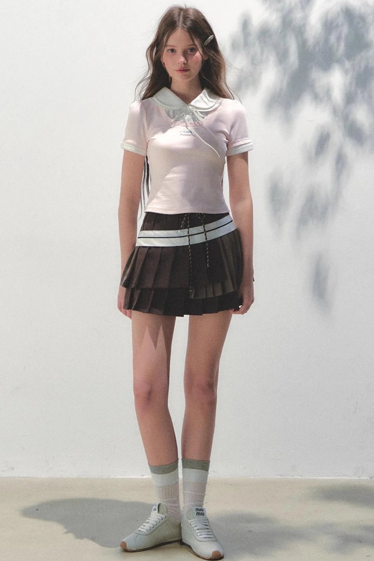 Vintage Pleated Peplum Skirt
