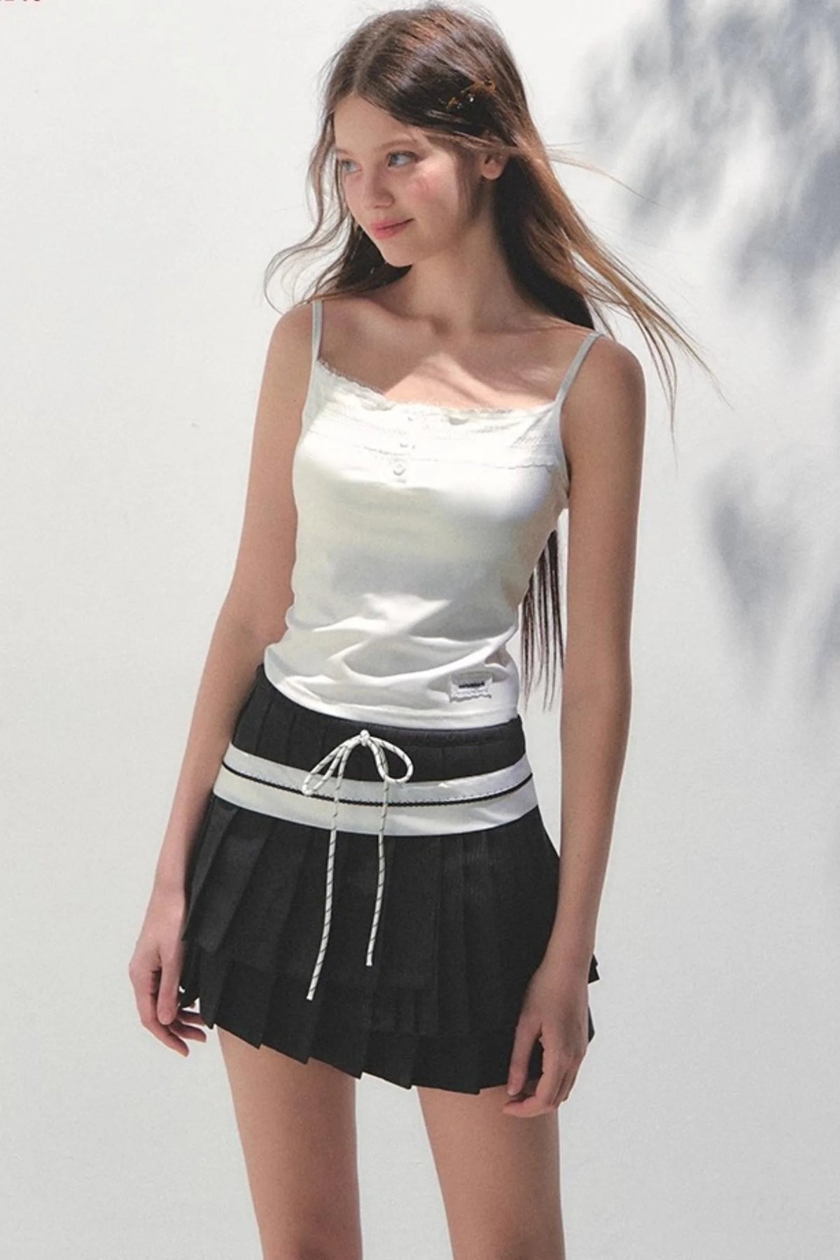 Vintage Pleated Peplum Skirt