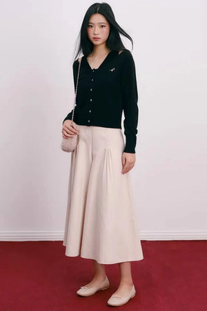 Vintage Pleated Skirt Pants