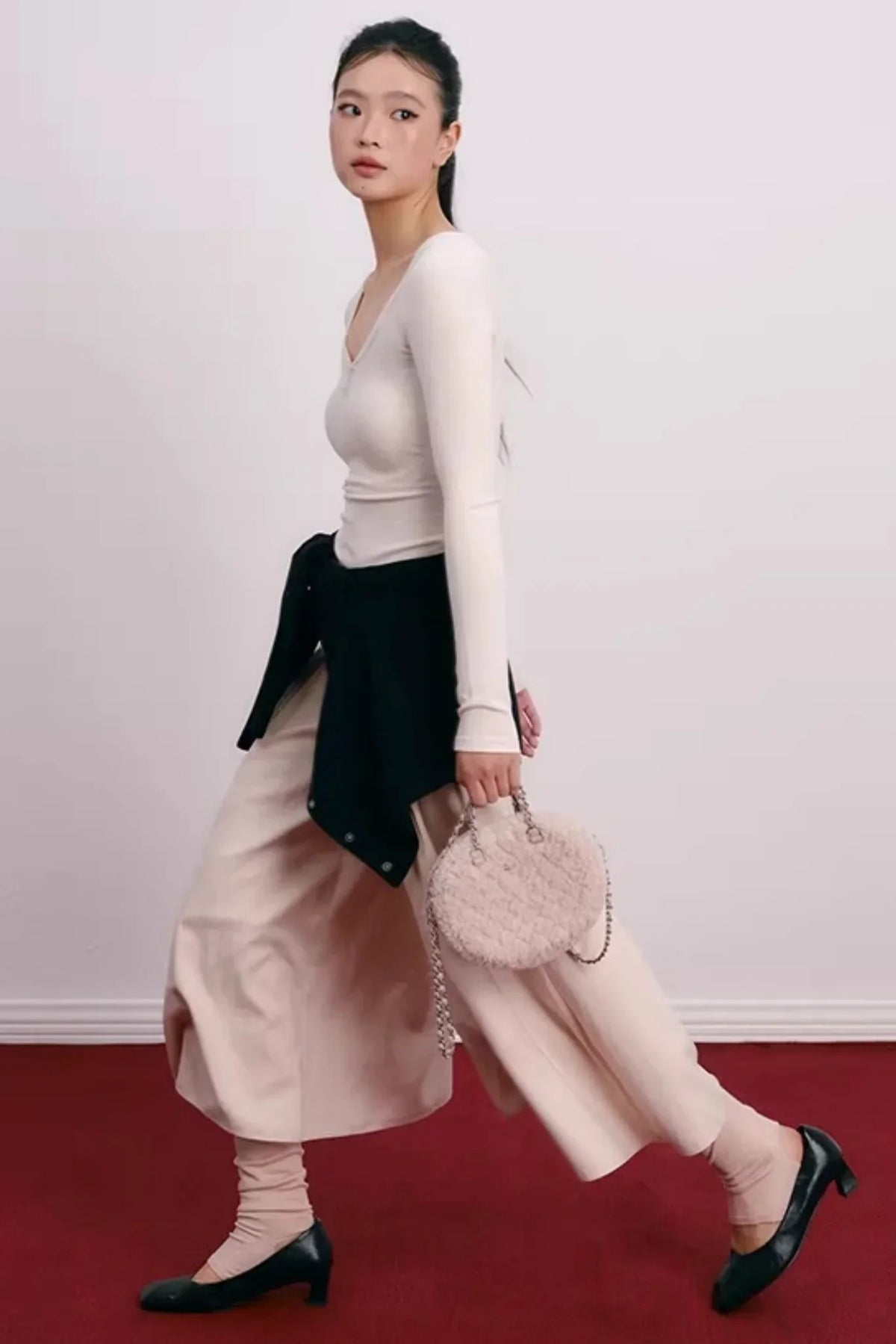 Vintage Pleated Skirt Pants