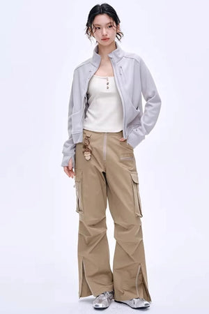 Vintage Pleated Workwear Pants