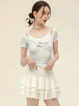 Vintage Polka Dot Slim Camisole Top Set-Up