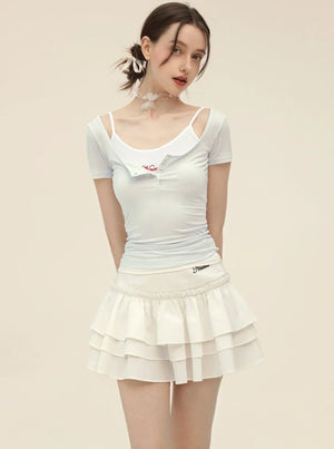 Vintage Polka Dot Slim Camisole Top Set-Up
