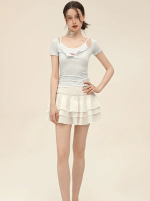 Vintage Polka Dot Slim Camisole Top Set-Up