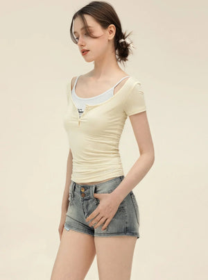 Vintage Polka Dot Slim Camisole Top Set-Up