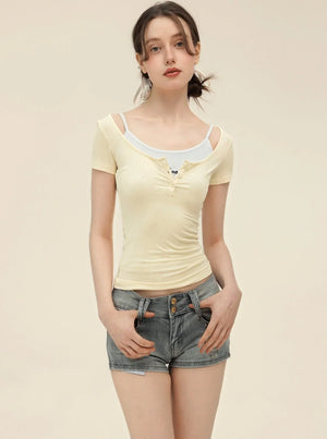 Vintage Polka Dot Slim Camisole Top Set-Up