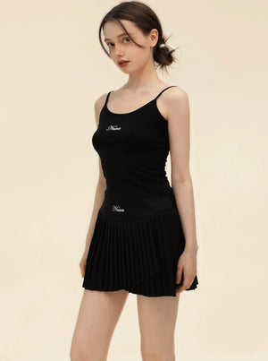 Vintage Polka Dot Slim Camisole Top Set-Up