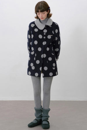 Vintage Polka Dot Woolen Jacket